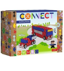 Klocki Connect - Autobus / Auto z naczepą M TREFL