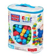 Mega Bloks Klocki w torbie 80 el. niebieskie