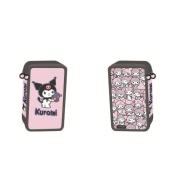 Piórnik potrójny z wyposażeniem Kuromi pink