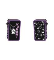 Piórnik podwójny z wyposażeniem Kuromi black