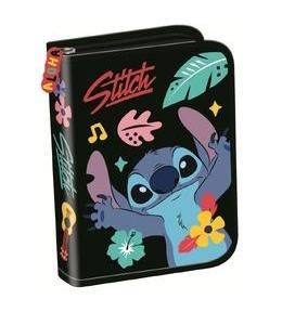 Piórnik dwuklapkowy bez wyposażenia Stitch black