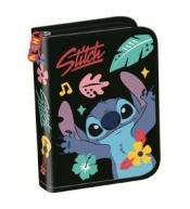 Piórnik dwuklapkowy bez wyposażenia Stitch black