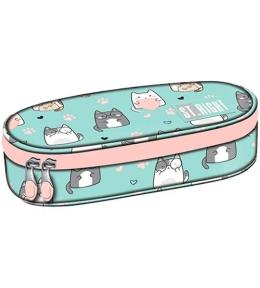 Piórnik saszetka z wewnętrzną klapką Charming Cats