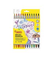 Flamastry dwustronne Brush 12szt JOVI