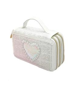 Girabrilla Piórnik tweedowy 3 poziomy biały