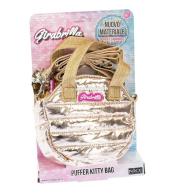 Torebka puff okrągła złota