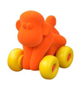 Duża małpka na kołach Rubbabu - Pomarańczowa