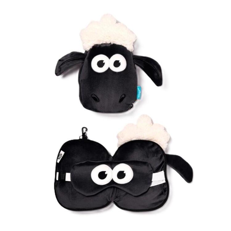 Poduszka podróżna i maska na oczy Shaun Owca