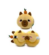 Poduszka podróżna i maska na oczy Kapibara