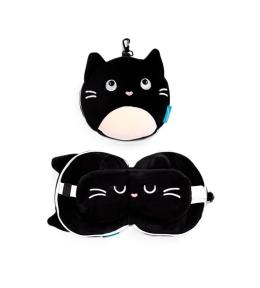 Poduszka podróżna i maska na oczy Kot Felin