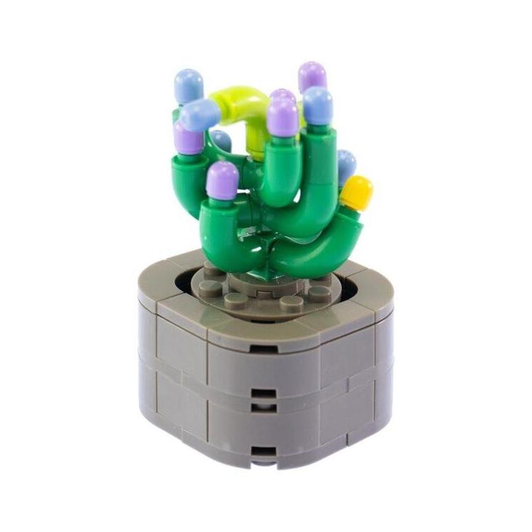 Klocki Mini Kwiaty Sanseweria fioletowa 136el