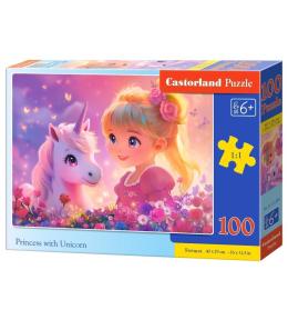 Puzzle 100 Princess with Unicorn CASTOR