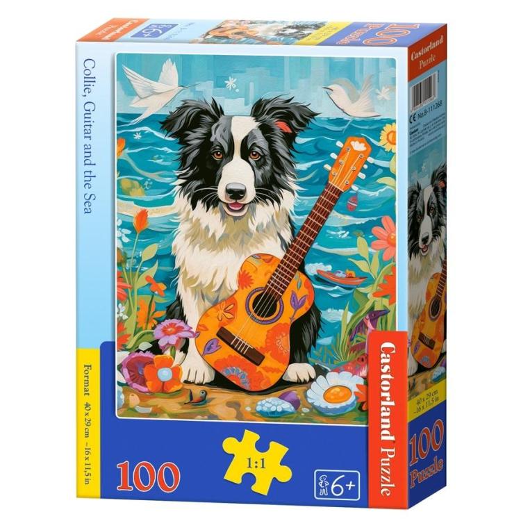 Puzzle 100 Collie, Guitar and the Sea CASTOR