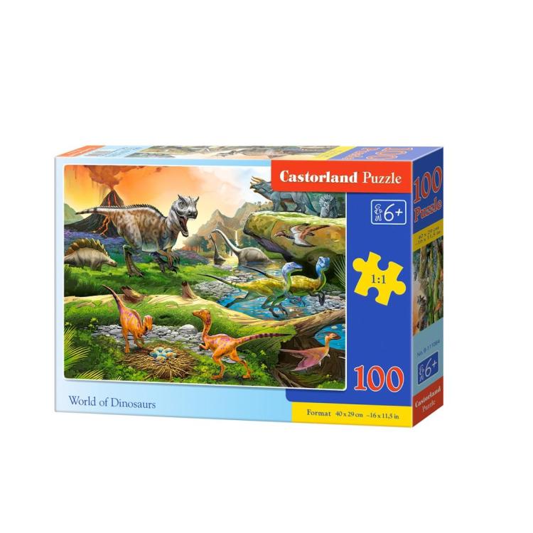 Puzzle 100 World of Dinosaurs CASTOR