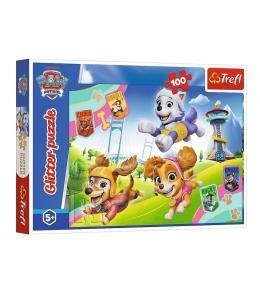 Puzzle 100 Glitter Błyszczące psiaki TREFL