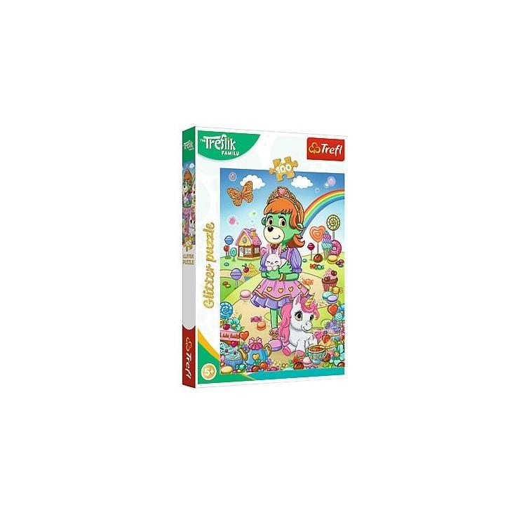 Puzzle 100 Glitter Brokatowa Trefliki TREFL