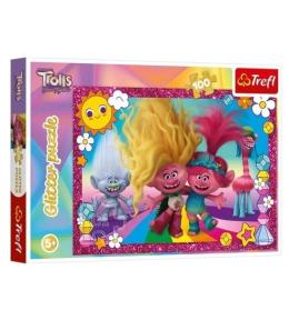 Puzzle 100 Glitter Błyszczące Trolle TREFL