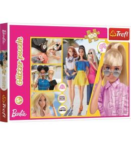Puzzle 100 Glitter Brokatowa Barbie TREFL