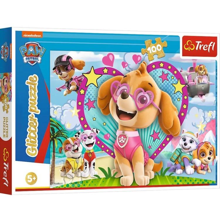 Puzzle 100 Glitter W blasku Skye TREFL