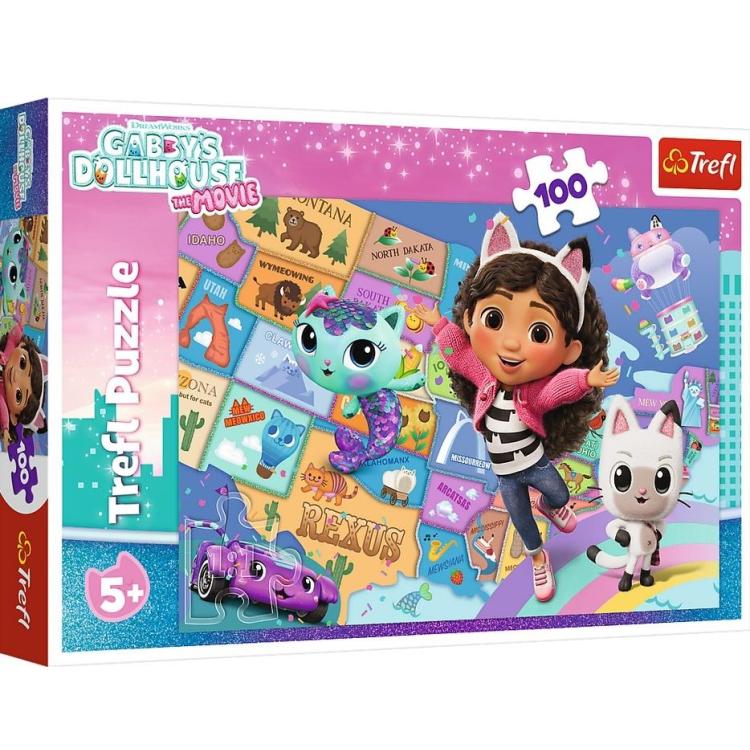 Puzzle 100 Przyjaźń w kocim domku TREFL