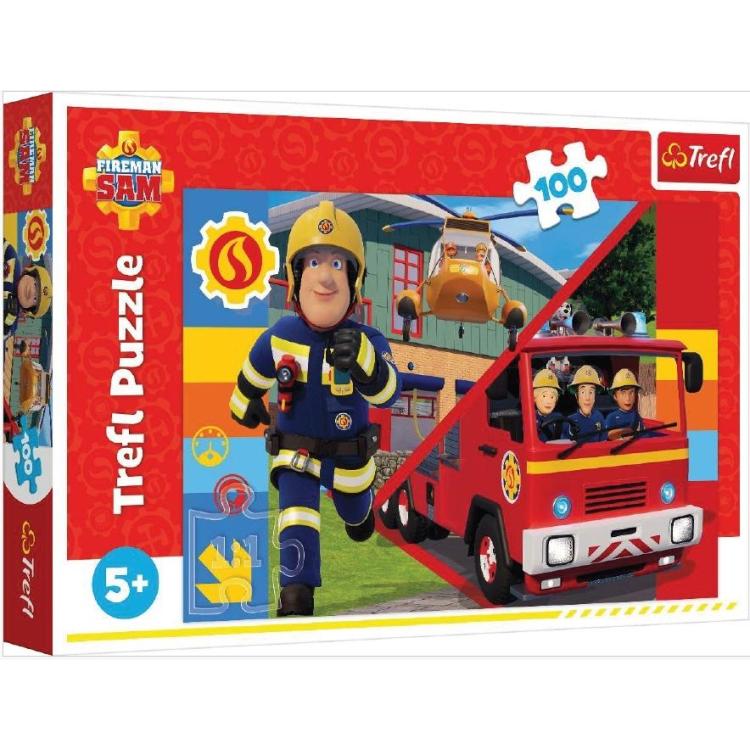 Puzzle 100 Zawsze pomocny Strażak Sam TREFL