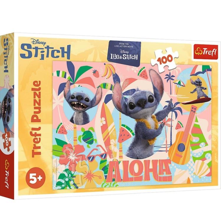 Puzzle 100 Stitch i przyjaciele w akcji