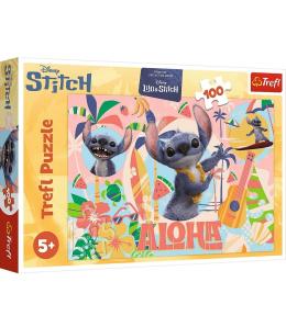 Puzzle 100 Stitch i przyjaciele w akcji