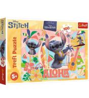 Puzzle 100 Stitch i przyjaciele w akcji