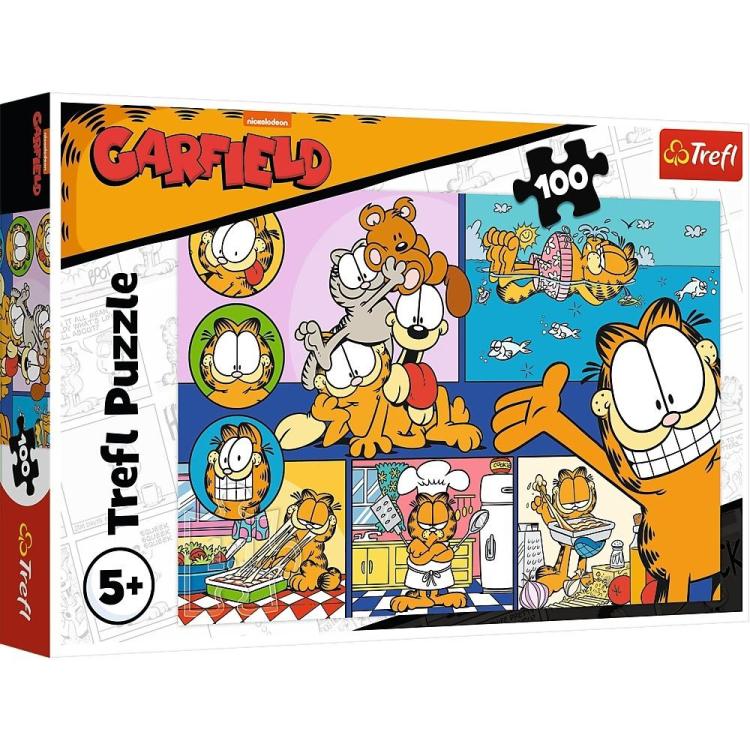 Puzzle 100 Leniwy Garfield TREFL