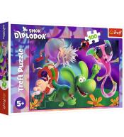 Puzzle 100 Smok Diplodok i przyjaciele TREFL