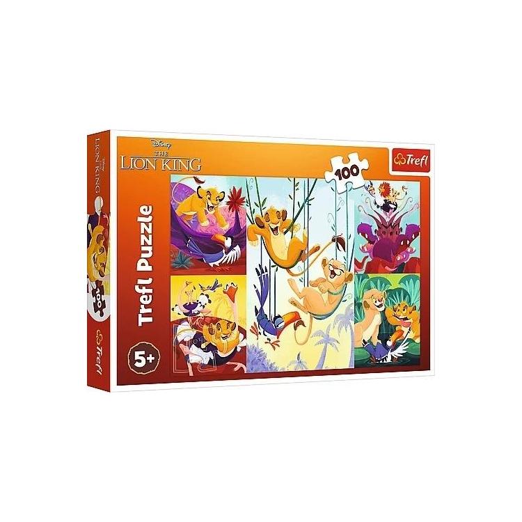 Puzzle 100 Dzielny Król Lew TREFL
