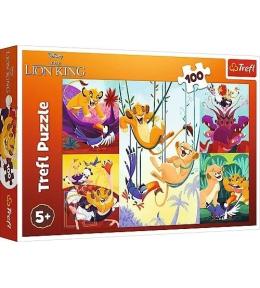 Puzzle 100 Dzielny Król Lew TREFL