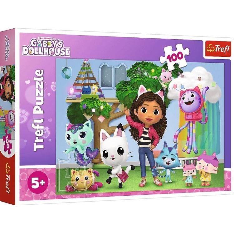 Puzzle 100 Koci Domek Gabi TREFL