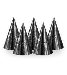 Czapeczki holograficzne czarne 100szt