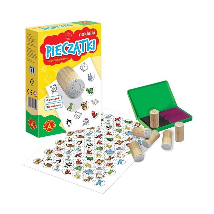 Pieczątki i naklejki ze zwierzątkami mini ALEX