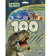 Zestaw do kolorowania i wyklejania Dinozaury