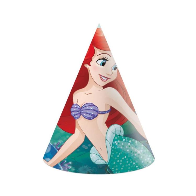 Czapeczki papierowe Ariel Disney 6szt