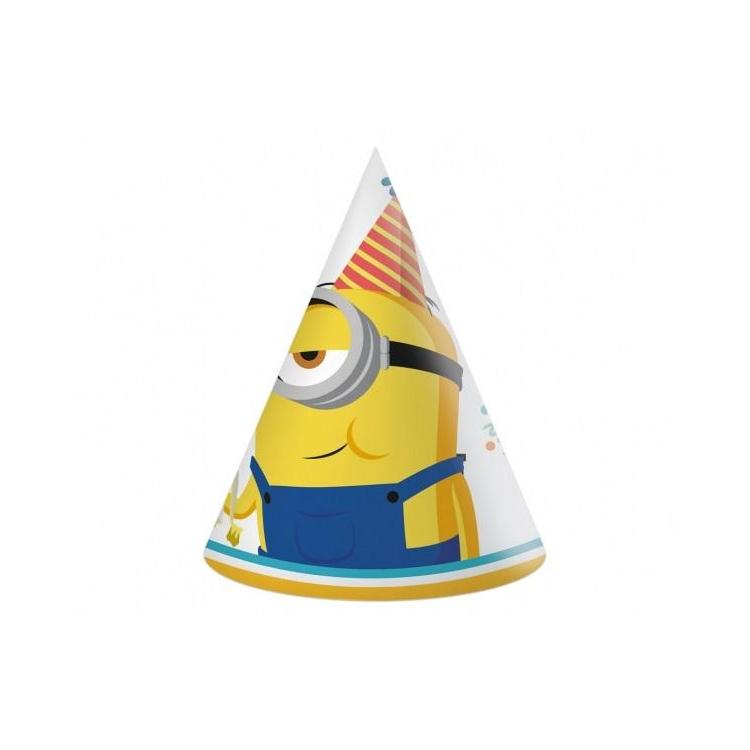 Czapeczki papierowe Minions 2 The Rise of Gru 6szt