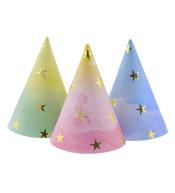 Czapeczki papierowe Złote Gwiazdki 6szt
