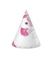 Czapeczki papierowe Unicorn Rainbow Colors 6szt