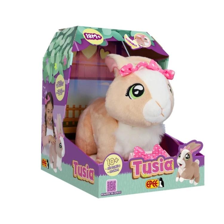Tusia - królik interaktywny + kokardka do włosów