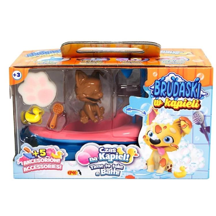 Brudaski w kąpieli piesek Corgi czarno-brązowy 5el