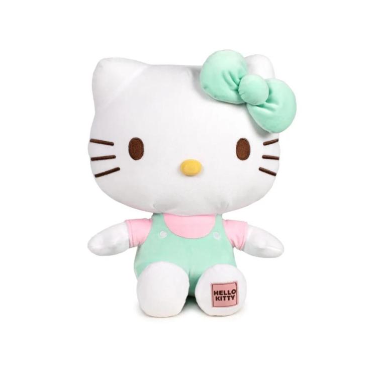 Hello Kitty. Plusz z naszywką 20cm zielony