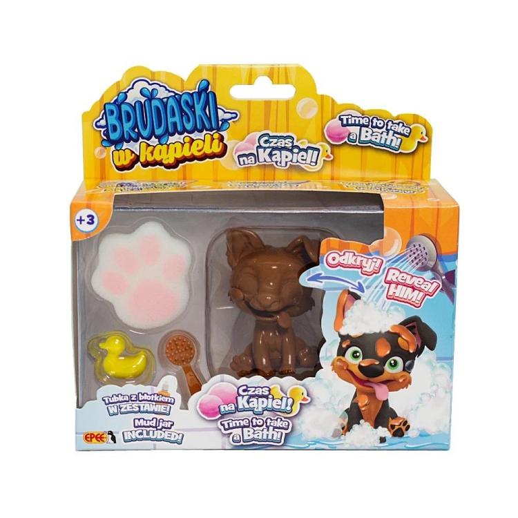 Brudaski w kąpieli piesek Corgi biało-żółty