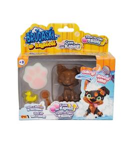 Brudaski w kąpieli piesek Corgi biało-żółty