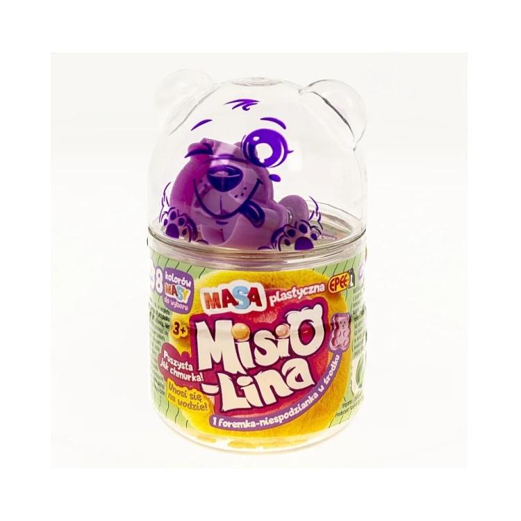 Misiolina Masa plastyczna żółta 60g + 1 foremka