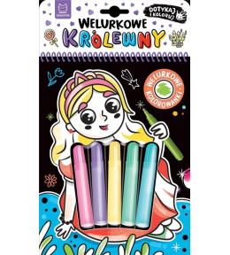 Welurkowe królewny. Dotykaj i koloruj