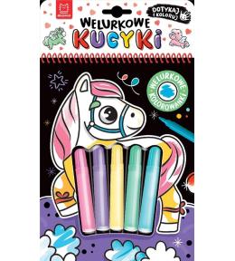 Welurkowe kucyki. Dotykaj i koloruj