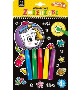 Dotykaj i koloruj Welurkowe zwierzaki