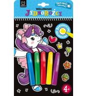 Dotykaj i koloruj Welurkowe jednorożce